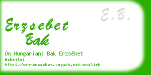 erzsebet bak business card